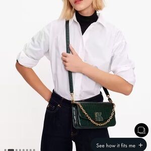 Kate Spade | Dakota Croc-embossed Small Crossbody